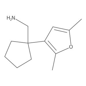 [1-(2,5-Dimethylfuran-3-yl)cyclopentyl]methanamine Structure