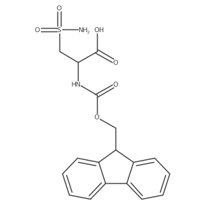 (2R)-2-({[(9H-fluoren-9-yl)methoxy]carbonyl}amino)-3-sulfamoylpropanoic acid结构式