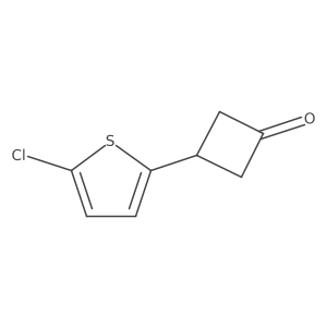 3-(5-Chlorothiophen-2-yl)cyclobutan-1-one结构式