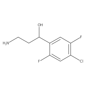 3-Amino-1-(4-chloro-2,5-difluorophenyl)propan-1-ol结构式