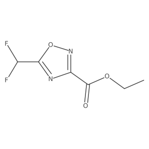Ethyl 5-(difluoromethyl)-1,2,4-oxadiazole-3-carboxylate结构式