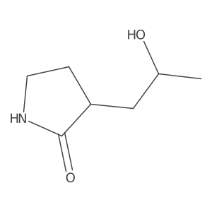 3-(2-Hydroxypropyl)pyrrolidin-2-one结构式
