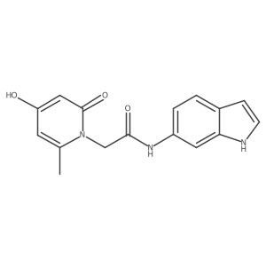 2-(4-hydroxy-6-methyl-2-oxopyridin-1(2H)-yl)-N-(1H-indol-6-yl)acetamide结构式