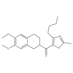 (4-butyl-2-methyl-1,3-thiazol-5-yl)(6,7-dimethoxy-3,4-dihydroisoquinolin-2(1H)-yl)methanone Structure