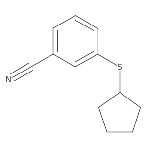 3-Cyclopentylsulfanylbenzonitrile结构式