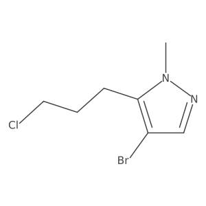 4-bromo-5-(3-chloropropyl)-1-methyl-1H-Pyrazole Structure