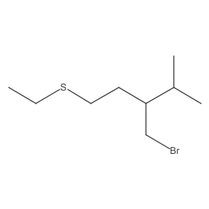 3-(Bromomethyl)-1-(ethylsulfanyl)-4-methylpentane结构式