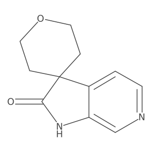 spiro[1H-pyrrolo[2,3-c]pyridine-3,4'-oxane]-2-one结构式