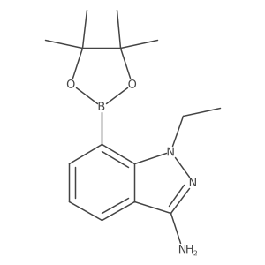 1-ethyl-7-(4,4,5,5-tetramethyl-1,3,2-dioxaborolan-2-yl)-1H-indazol-3-amine结构式