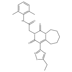 N-(2,6-dimethylphenyl)-2-[4-(5-ethyl-1,2,4-oxadiazol-3-yl)-1,3-dioxo-3,5,6,7,8,9-hexahydropyrimido[1,6-a]azepin-2(1H)-yl]acetamide结构式