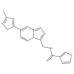 N-{[7-(3-Methyl-1,2,4-oxadiazol-5-YL)-[1,2,4]triazolo[4,3-A]pyridin-3-YL]methyl}furan-3-carboxamide结构式