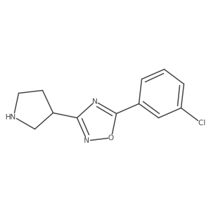 5-(3-Chlorophenyl)-3-(pyrrolidin-3-yl)-1,2,4-oxadiazole结构式