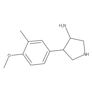 4-(4-Methoxy-3-methylphenyl)pyrrolidin-3-amine Structure