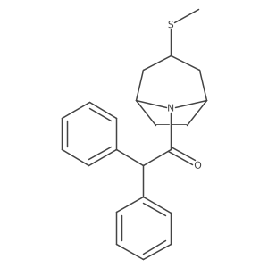 1-((1R,5S)-3-(methylthio)-8-azabicyclo[3.2.1]octan-8-yl)-2,2-diphenylethanone结构式