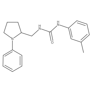 1-((1-Phenylpyrrolidin-2-yl)methyl)-3-(m-tolyl)urea结构式