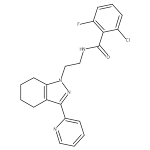 2-chloro-6-fluoro-N-(2-(3-(pyridin-2-yl)-4,5,6,7-tetrahydro-1H-indazol-1-yl)ethyl)benzamide Structure