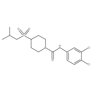 N-(3,4-dichlorophenyl)-4-(isobutylsulfonyl)piperidine-1-carboxamide Structure