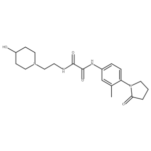 N1-(2-(4-hydroxypiperidin-1-yl)ethyl)-N2-(3-methyl-4-(2-oxopyrrolidin-1-yl)phenyl)oxalamide Structure