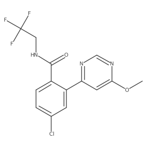 4-chloro-2-(6-methoxypyrimidin-4-yl)-N-(2,2,2-trifluoroethyl)benzamide Structure