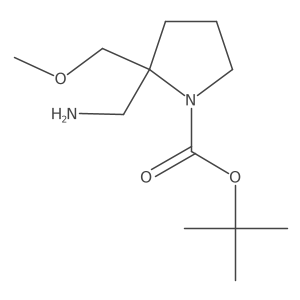 Tert-butyl 2-(aminomethyl)-2-(methoxymethyl)pyrrolidine-1-carboxylate Structure