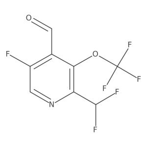 2-(Difluoromethyl)-5-fluoro-3-(trifluoromethoxy)pyridine-4-carboxaldehyde Structure