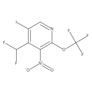 4-(Difluoromethyl)-5-iodo-3-nitro-2-(trifluoromethoxy)pyridine Structure