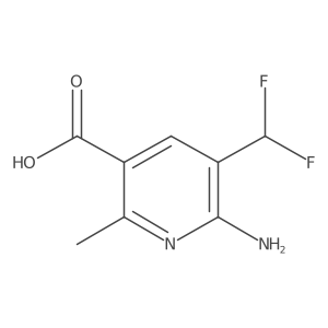 6-Amino-5-(difluoromethyl)-2-methylnicotinic acid结构式