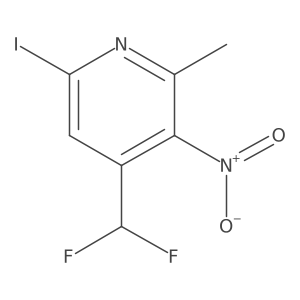 4-(Difluoromethyl)-6-iodo-2-methyl-3-nitropyridine Structure