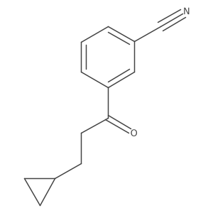 3-(3-Cyclopropyl-1-oxopropyl)benzonitrile结构式