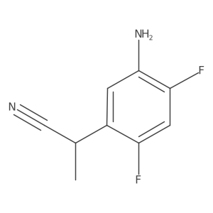 Benzeneacetonitrile, 5-amino-2,4-difluoro-I+/--methyl- Structure