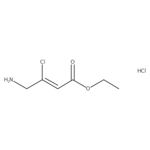 Ethyl (Z)-4-amino-3-chlorobut-2-enoate;hydrochloride结构式