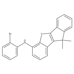 10H-Benz[b]indeno[2,1-d]thiophen-6-amine, N-(2-bromophenyl)-10,10-dimethyl- Structure