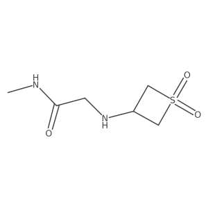 2-((1,1-Dioxidothietan-3-yl)amino)-N-methylacetamide结构式