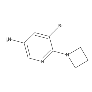 3-Amino-6-(1-azetidinyl)-5-bromopyridine结构式