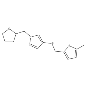 N-[(5-fluorothiophen-2-yl)methyl]-1-[(oxolan-2-yl)methyl]-1H-pyrazol-4-amine Structure