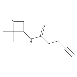N-(2,2-Dimethylthietan-3-yl)pent-4-ynamide Structure