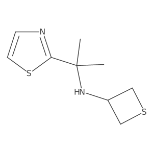 N-(2-(Thiazol-2-yl)propan-2-yl)thietan-3-amine Structure