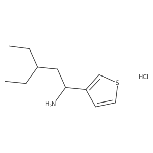 3-Ethyl-1-(thiophen-3-yl)pentan-1-amine hydrochloride Structure