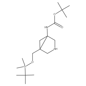 Racemic-tert-butyl (5-(((tert-butyldimethylsilyl)oxy)methyl)-3-azabicyclo[3.1.0]hexan-1-yl)carbamate结构式