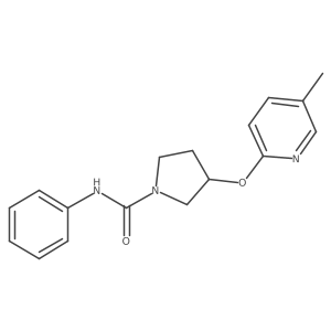 3-((5-methylpyridin-2-yl)oxy)-N-phenylpyrrolidine-1-carboxamide Structure