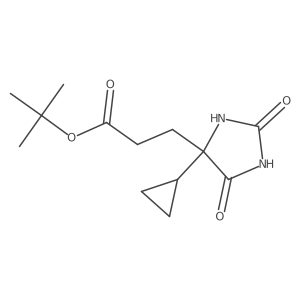 tert-Butyl 3-(4-cyclopropyl-2,5-dioxoimidazolidin-4-yl)propanoate结构式
