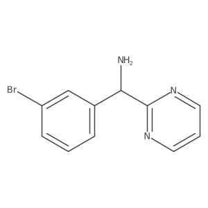 (3-Bromophenyl)(pyrimidin-2-yl)methanamine结构式