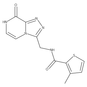 N-((8-hydroxy-[1,2,4]triazolo[4,3-a]pyrazin-3-yl)methyl)-3-methylthiophene-2-carboxamide结构式