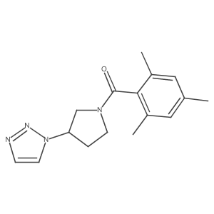(3-(1H-1,2,3-triazol-1-yl)pyrrolidin-1-yl)(mesityl)methanone结构式