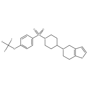 5-(1-((4-(Trifluoromethoxy)phenyl)sulfonyl)piperidin-4-yl)-4,5,6,7-tetrahydrothieno[3,2-c]pyridine结构式