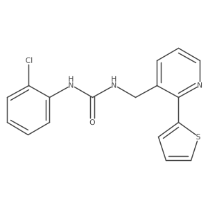 1-(2-Chlorophenyl)-3-((2-(thiophen-2-yl)pyridin-3-yl)methyl)urea结构式