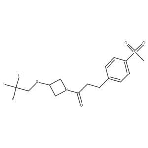 3-(4-(Methylsulfonyl)phenyl)-1-(3-(2,2,2-trifluoroethoxy)azetidin-1-yl)propan-1-one结构式