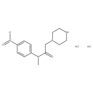 N-methyl-N-(4-nitrophenyl)-2-(piperazin-1-yl)acetamide hydrochloride Structure