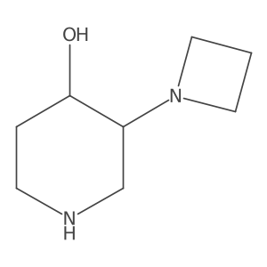 (3S,4S)-3-(Azetidin-1-yl)piperidin-4-ol Structure