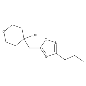 4-[(3-Propyl-1,2,4-oxadiazol-5-yl)methyl]oxan-4-ol Structure